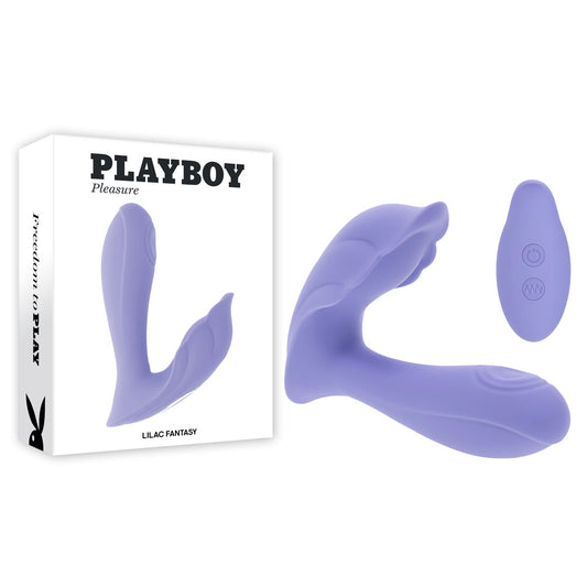 Playboy Pleasure LILAC FANTASY - Purple 13.5 cm USB Rechargeable Tapping Vibrator with Remote
