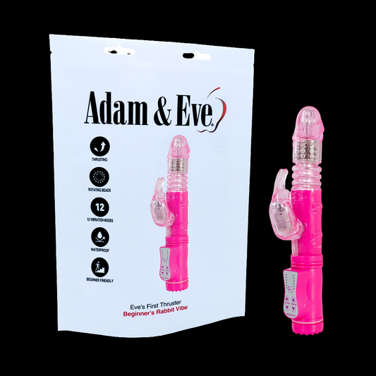 Adam & Eve Eve's First Thruster - Pink 24.75 cm (9.75'') Thrusting Rabbit Vibrator